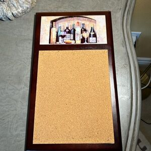 EUC Wine inspired kitchen cork bulletin board